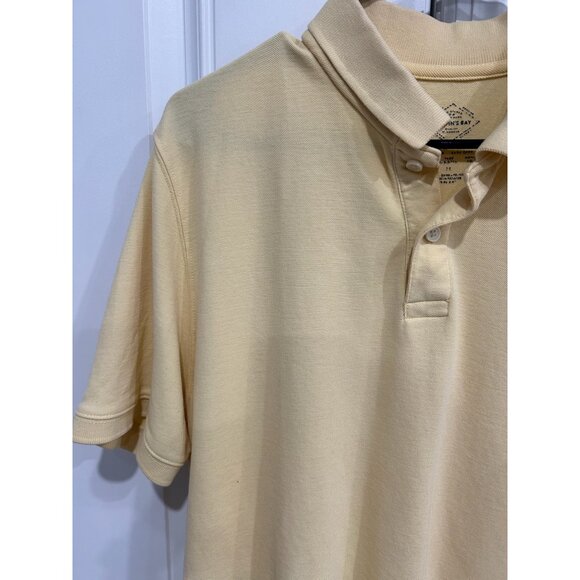 St. Johns Bay Mens Yellow Short Sleeve Polo Shirt Size Medium - Picture 4 of 9